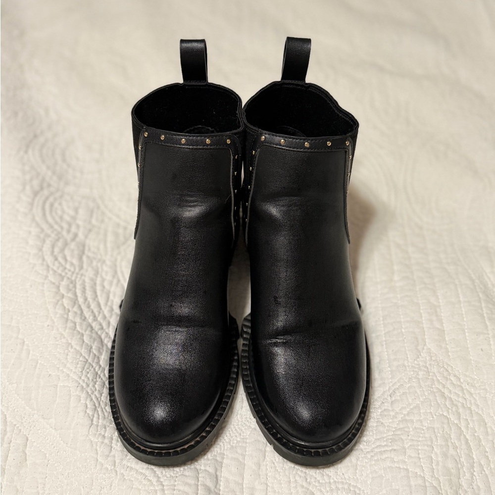 Coach Black Leather Ankle Boots